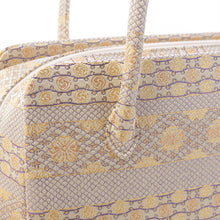 Load image into Gallery viewer, Tea ceremony bag (large), scaly-palm design with tiered cherry blossom pattern