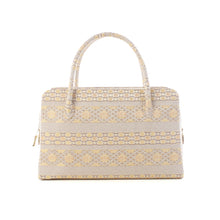 Load image into Gallery viewer, Tea ceremony bag (large), scaly-palm design with tiered cherry blossom pattern