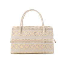 Load image into Gallery viewer, Tea ceremony bag (large), scaly-palm design with tiered cherry blossom pattern