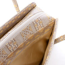 Load image into Gallery viewer, Tea ceremony bag (large), scaly-palm design with tiered cherry blossom pattern