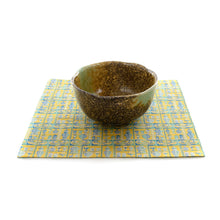 Load image into Gallery viewer, Dashi-fukusa Cloth (Tea-things) (KUSURI-DANA-NO HEBI)(The Snake on the Medicine Cabinet)(blue)