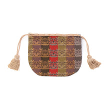 画像をギャラリービューアに読み込む, ミニ巾着 獅噛文長斑錦
