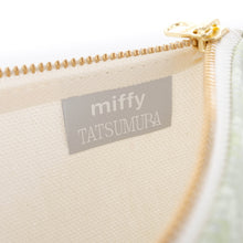 画像をギャラリービューアに読み込む, フラットポーチ(大) むこうむきミッフィー(グリーン)