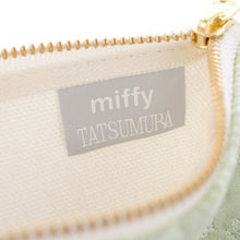 画像をギャラリービューアに読み込む, フラットポーチ(小) むこうむきミッフィー(グリーン)