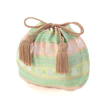 画像をギャラリービューアに読み込む, ミニ巾着 ミッフィー段文(グリーン)