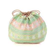 画像をギャラリービューアに読み込む, ミニ巾着 ミッフィー段文(グリーン)