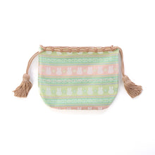画像をギャラリービューアに読み込む, ミニ巾着 ミッフィー段文(グリーン)