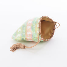 画像をギャラリービューアに読み込む, ミニ巾着 ミッフィー段文(グリーン)