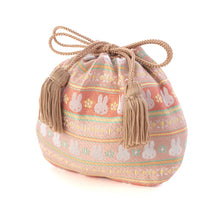 画像をギャラリービューアに読み込む, ミニ巾着 ミッフィー段文(オレンジ)