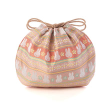 画像をギャラリービューアに読み込む, ミニ巾着 ミッフィー段文(オレンジ)