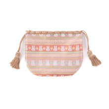 画像をギャラリービューアに読み込む, ミニ巾着 ミッフィー段文(オレンジ)