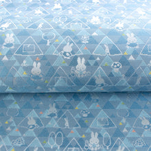 Load image into Gallery viewer, Sitate-nagoya-obi "SANKAKU miffy (blue)"