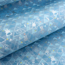 Load image into Gallery viewer, Sitate-nagoya-obi "SANKAKU miffy (blue)"