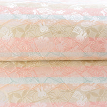 Load image into Gallery viewer, Sitate-nagoya-obi " miffy HANA-KARUTA(champagne gold)"