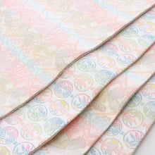 Load image into Gallery viewer, Reversible Obi-sash (half width) "miffy HANA-KARUTA(champagne gold)"×"MAN-MARU miffy(white)"