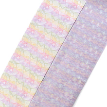 Load image into Gallery viewer, Reversible Obi-sash (half width) "miffy HANA-KARUTA(lavender)"×"MAN-MARU miffy(purple)"