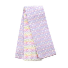 Load image into Gallery viewer, Reversible Obi-sash (half width) "miffy HANA-KARUTA(lavender)"×"MAN-MARU miffy(purple)"