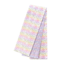 Load image into Gallery viewer, Reversible Obi-sash (half width) "miffy HANA-KARUTA(lavender)"×"MAN-MARU miffy(purple)"