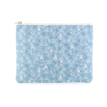 画像をギャラリービューアに読み込む, フラットポーチ(大) さんかくミッフィー(ブルー)