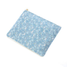 画像をギャラリービューアに読み込む, フラットポーチ(大) さんかくミッフィー(ブルー)