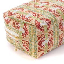 Load image into Gallery viewer, Square Pouch - Brocade with Colored Shell Pattern