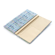 Load image into Gallery viewer, Long Wallet "KUSURI-DANA-NO HEBI(The Snake on the Medicine Cabinet)"(blue)