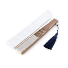 Load image into Gallery viewer, Gauze fan, double vine peony design, light yellow (copy)