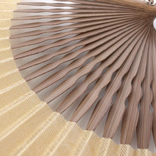 Load image into Gallery viewer, Gauze fan, double vine peony design, light yellow (copy)