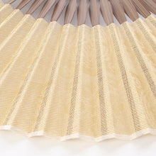 Load image into Gallery viewer, Gauze fan, double vine peony design, light yellow (copy)