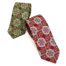 画像をギャラリービューアに読み込む, ネクタイ 花鳥梅花文錦