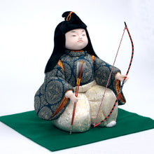 Load image into Gallery viewer, KIMEKOMI Doll at Boy’s May Festival (Tempyo Brocade With A Hunting Scene)