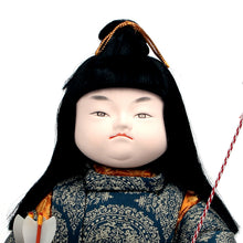 Load image into Gallery viewer, KIMEKOMI Doll at Boy’s May Festival (Tempyo Brocade With A Hunting Scene)