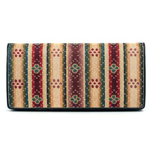 画像をギャラリービューアに読み込む, チャック付札入(皮裏財布) 花文暈繝錦
