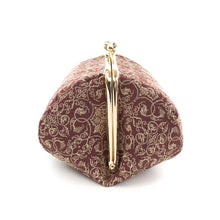 画像をギャラリービューアに読み込む, がま口コスメポーチ 葡萄唐草文錦
