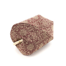 画像をギャラリービューアに読み込む, がま口コスメポーチ 葡萄唐草文錦