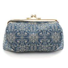 画像をギャラリービューアに読み込む, がま口コスメポーチ 葡萄唐草文錦