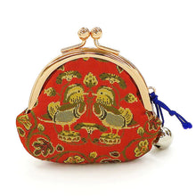 画像をギャラリービューアに読み込む, 鈴付コイン入 鴛鴦唐草文錦