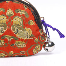 画像をギャラリービューアに読み込む, 鈴付コイン入 鴛鴦唐草文錦