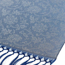 Load image into Gallery viewer, Table Runner in Patterned Sha-weave (seasonal item) (30x80cm) (Futaezuru-Botan-mon)