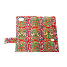 画像をギャラリービューアに読み込む, スマホケース 円文白虎朱雀錦 iPhone専用