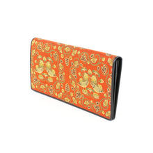 画像をギャラリービューアに読み込む, チャック付札入(皮裏財布) 鴛鴦唐草文錦