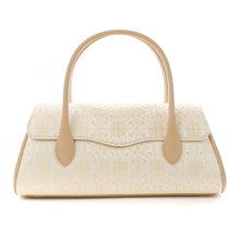 画像をギャラリービューアに読み込む, ハンドバッグ はんなり 葡萄唐草文錦 白小金【WEB限定】