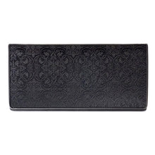 画像をギャラリービューアに読み込む, チャック付札入(皮裏財布) 葡萄唐草文錦