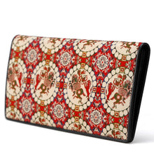 画像をギャラリービューアに読み込む, チャック付札入(皮裏財布) 獅子狩文錦