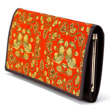 画像をギャラリービューアに読み込む, 口金付札入 鴛鴦唐草文錦