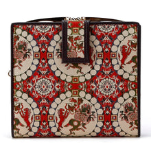 Load image into Gallery viewer, Wallet with Flapper Button (Shishikari-mon Nishiki)