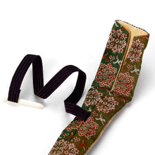 画像をギャラリービューアに読み込む, 茶扇子入 5寸用 唐花雙鳥長斑錦