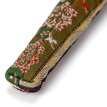 画像をギャラリービューアに読み込む, 茶扇子入 5寸用 唐花雙鳥長斑錦