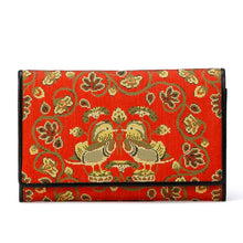 画像をギャラリービューアに読み込む, 皮裏名刺入 鴛鴦唐草文錦