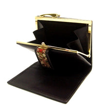 Load image into Gallery viewer, Wallet with Flapper Button (Shishikari-mon Nishiki)